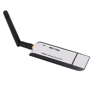 USB 54Mbps 802.11b/g Wi Fi Dongle Detachable Antenna