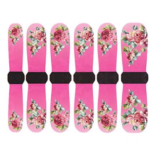 3D Full Cover Nail Water Transfer Stickers C8 Sery Pink Gradient Peony