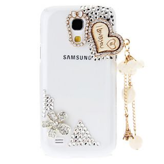 Rhinestone Transparent Pattern Hard Back Case with Pearl Tower for Samsung Galaxy S4 Mini I9190