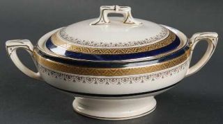 Myott Staffordshire Crowning, The Cobalt Sugar Bowl & Lid, Fine China Dinnerware