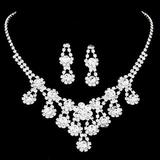 Amazing Alloy With Clear Rhinestone Wedding Bridal Jewelry Set(Including Necklace,Earrings)