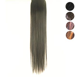Clip in Synthetic Straight Hair Extensions with 2 Clips(Assorted 4 Colors)