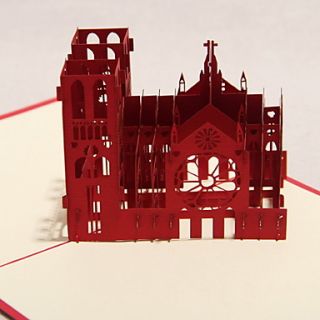 Three dimensional Notre Dame de Paris Greeting Card
