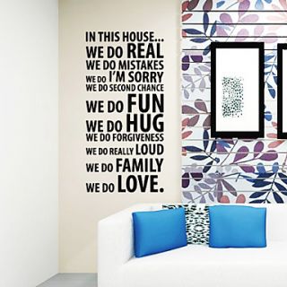 We Do Love Words Wall Stickers