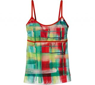 Womens Patagonia Hotline Top 20923   Painted Plaid/Paintbrush Red Sleeveless To