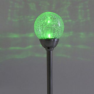 Solar Color Changing Crackle Glass Ball Stake Light (Cis 41285A)