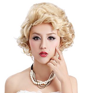Capless Short High Quality Synthetic Blonde Curls Wig