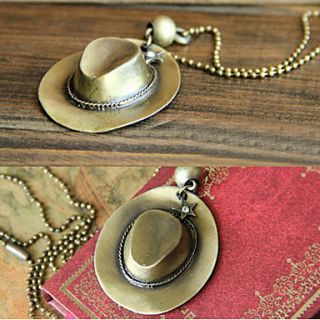 Retro fashion cowboy hat  shaped sweater chain N438