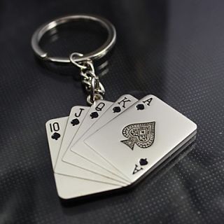 Personalized Poker Keychain   Set of 4
