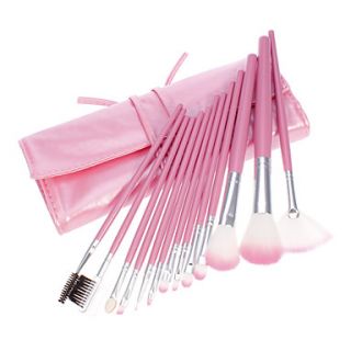 13 PCS Face Goat Hair Makeup Brush Brushes Pink Tool Kit Set Cosmetic