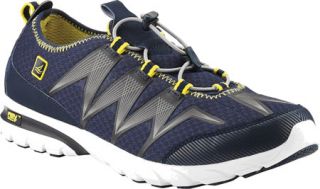 Mens Sperry Top Sider Shock Light 2   Navy/Yellow Nylon/Mesh Bungee Lace Shoes