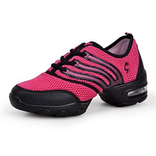 Womens Mesh And Leatherette Upper Dance Sneakers(More Colors)