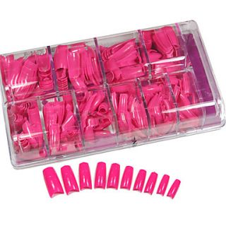 500PCS Rose Pure Color French Full Cover Nail Tips