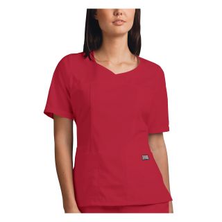Cherokee Workwear Cherokee Womens Fashion Top, Red