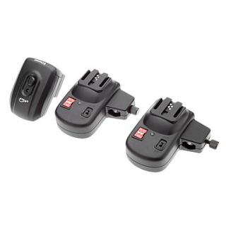 PT 04S1 One Triggered Two 4 Ch Wireless Flash Trigger Set for Sony SLR   Black