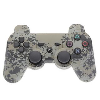 Gray Camouflage Dual Shock Bluetooth V4.0 Wireless Controller for PS3