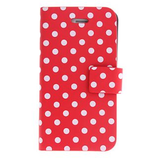 Round Dots PU Full Body Case with Stand for iPhone 4/4S (Assorted Colors)