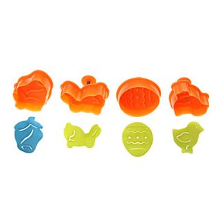 3D Cookie Cutters Cake Decoration Mould Easter Set Of 4 Pieces