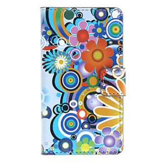 Cartoon Flowers Pattern Full Body Case with Card Slot for HuaWei Y300