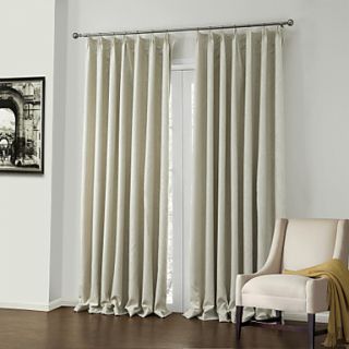 (One Pair) Embossed Elegent Floral Neoclassical Blackout Curtain