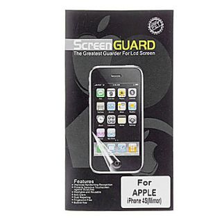 Professional Mirror LCD Screen Guard with Cleaning Cloth for iPhone 4/4S