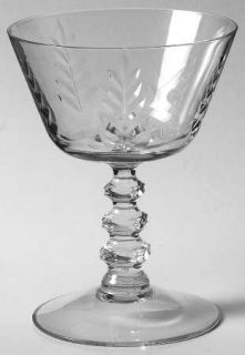 Cambridge King George Champagne/Tall Sherbet   Stem #3139,Cut #1027