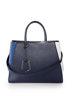 Fendi 2Jours Colorblock Medium Shopper   Blackboard