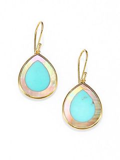 IPPOLITA Polished Rock Candy Turquoise, Mother of Pearl & 18K Yellow Gold Teardr