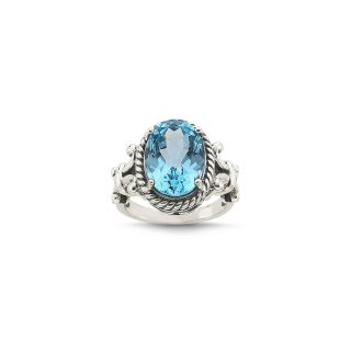 ONLINE ONLY   Sterling Silver Sky Blue Topaz Ring, Womens