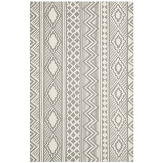 Isaac Mizrahi By Safavieh Santa Fe Trails Grey/ Ivory Wool Rug (8 X 10)