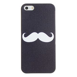 White Mustache pattern PC Hard Case with Black Frame for iPhone 5/5S