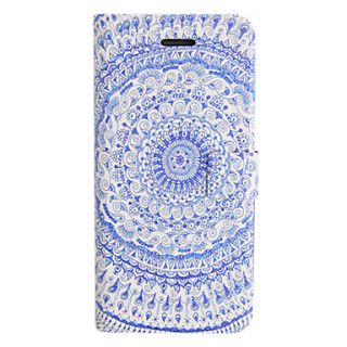 Blue and White Porcelain Grain Leather Full Body Case for iPhone 5/5S