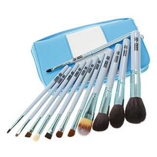 12Pcs High Quality Professional Blue Makeup Brush Set