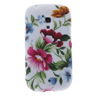 Red Blossoms and Green Leaves Pattern TPU Soft Back Cover Case for Samsung Galaxy S3 Mini I8190