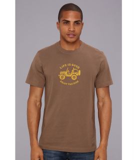 Life is good Stamped Off Road Crusher Tee Mens T Shirt (Yellow)