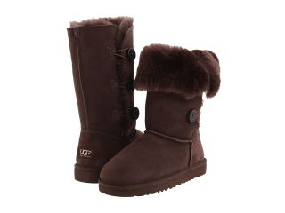 UGG Kids Bailey Button Triplet Girls Shoes (Brown)