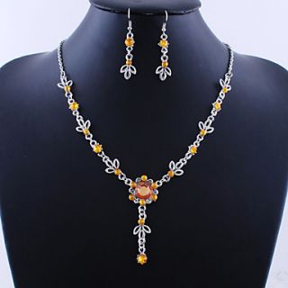 Attractive Alloy with Acrylic Necklace,Earrings Jewelry Set(More Colors)
