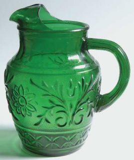 Anchor Hocking Sandwich Forest Green 37 Ounce Ice Lipped Juice Pitcher   Forest