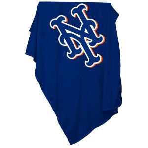 New York Mets Logo Chair MLB Sweatshirt Blanket