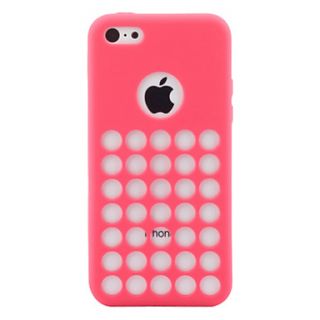Solid Color Silicone Case with Holes in the Back for iPhone 5C (Assorted Colors)