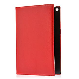 Lichee Pattern Rotating PU Leather Tablet Case with Stand for SONY Xperia
