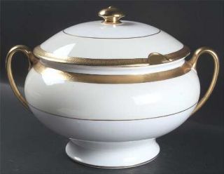 Minton Buckingham Tureen &  Lid, Fine China Dinnerware   Gold Encrusted, Cream R