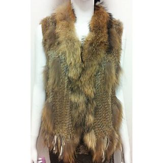 Sleeveless Shawl Rabbit Fur Casual Vest(More Colors)