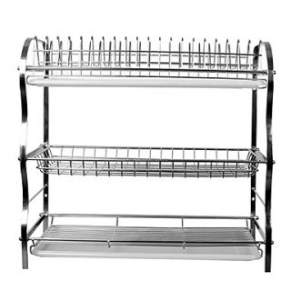 Racks,Silver Stainless Steel Dish Rack Cutting Board Rack Cup Holder