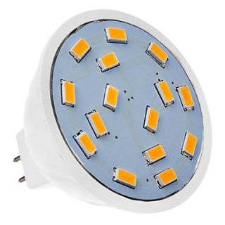 MR16 5W 15x5730SMD 420 450LM 3000K Warm White Light LED Spot Bulb (12V)