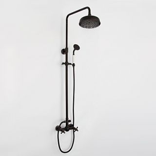 Two Handles Handshower Included Oil rubbed Bronze Finish Shower Faucet