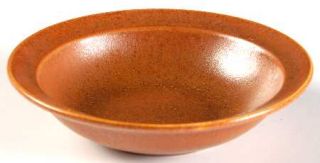 Homer Laughlin  Wells Art Glaze Rust Rim Fruit/Dessert (Sauce) Bowl, Fine China