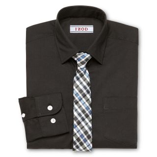 Izod Shirt and Tie Set   Boys 4 20, Black, Boys