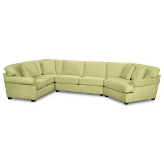 Possibilities Roll Arm 3 pc. Left Arm Sofa Sectional, Kiwi