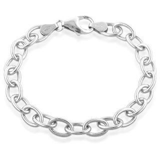 Sterling Silver Charm Link Bracelet, Womens